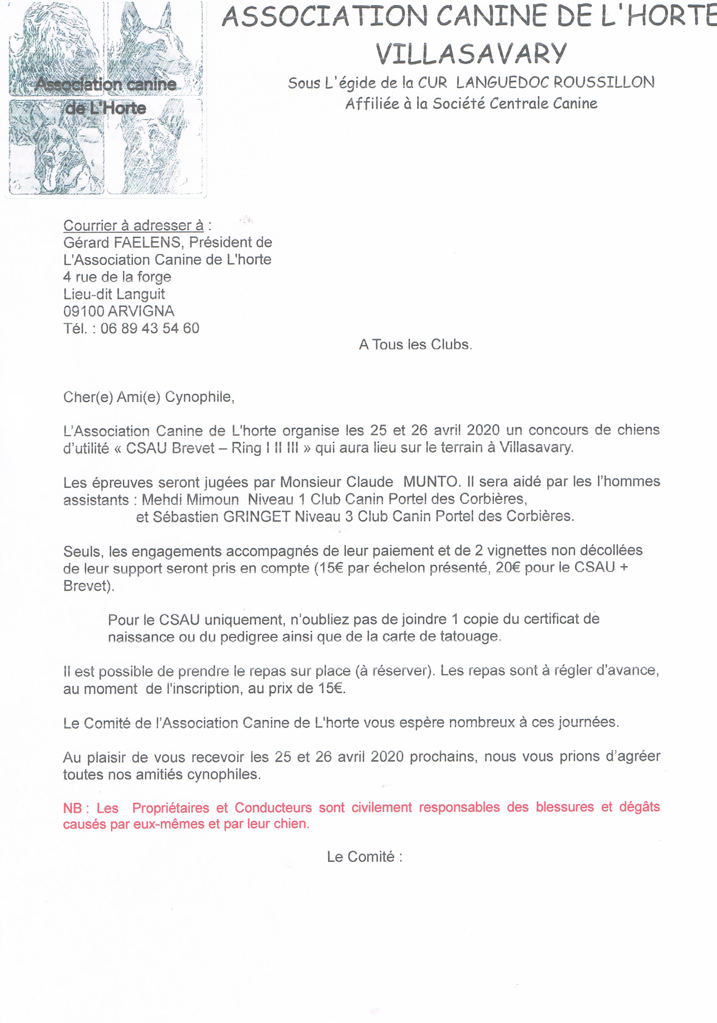 Calendrier Concour Obeissance 2023 Concours : Calendrier, Feuille D'engagement | Société Centrale Canine