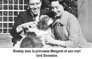 Rowley avec la princesse Margaret et son mari lord Snowdon. 